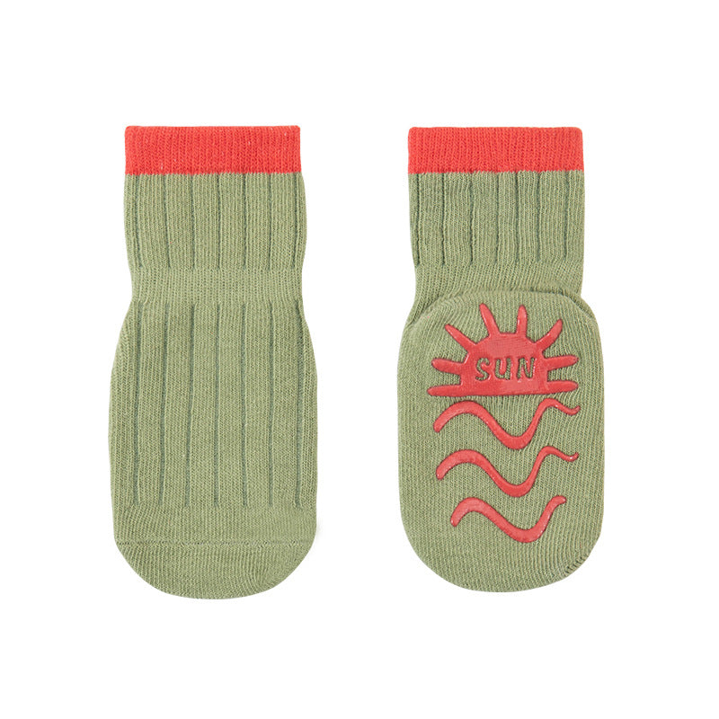 Soft Cute Weather Pattern Non Slip Baby Socks