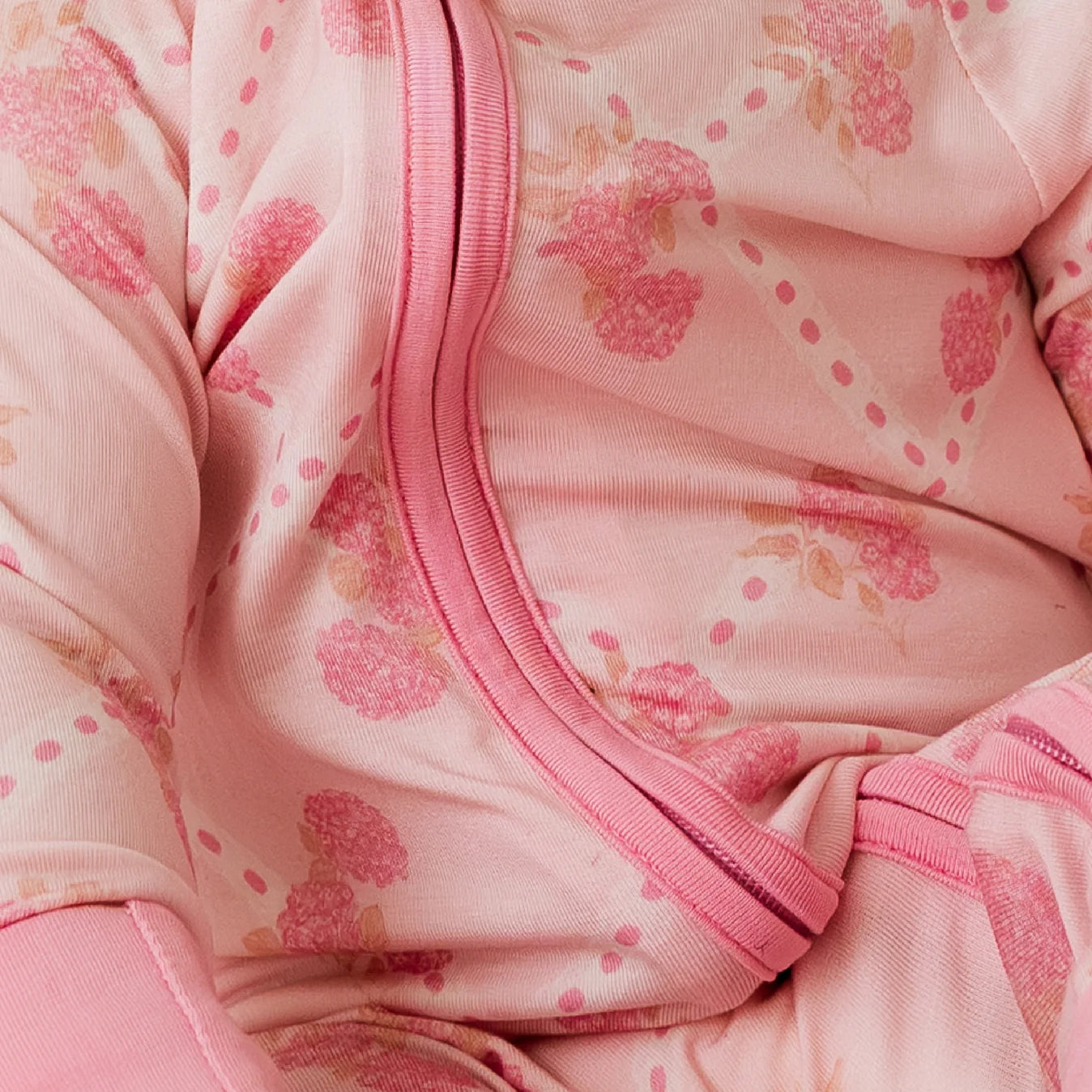 2PCS Timeless Floral Print Long Sleeve Zipper Baby Jumpsuit