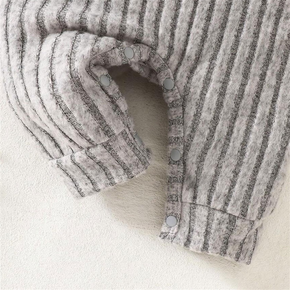 2PCS Mama's Boy Letter Printed Solid Color Knit Baby Jumpsuit