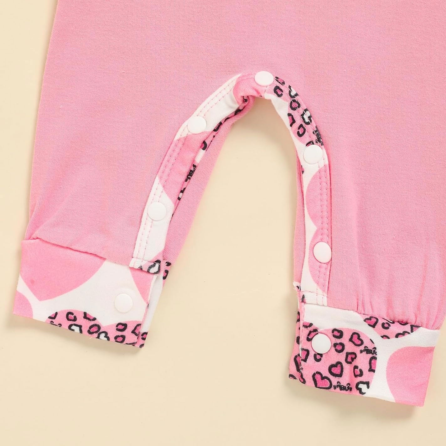 3PCS The Princess Has Arrived Letter Heart Leopard Printed Baby Jumpsuit
