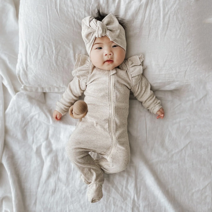 2PCS Lovely Solid Color Long Sleeve Baby Jumpsuit
