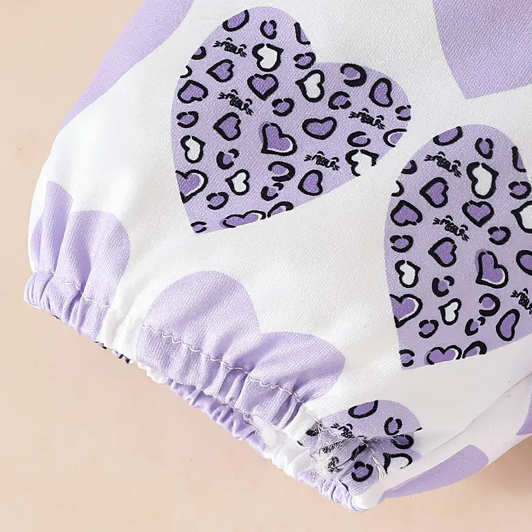 3PCS The Princess Letter Heart Printed Baby Set