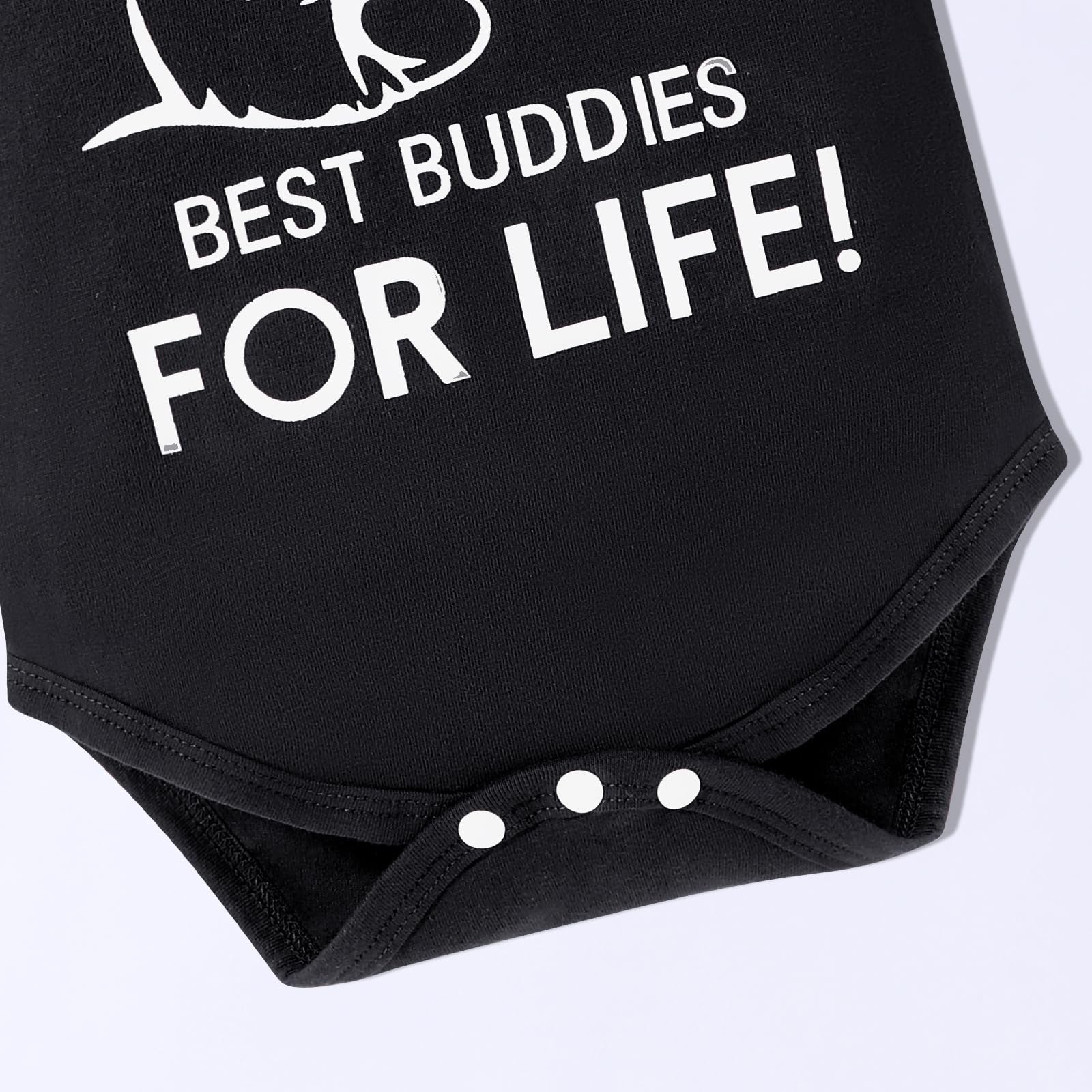 3PCS Cool Daddy And Me Best Buddies For Life Letter Printed Baby Set