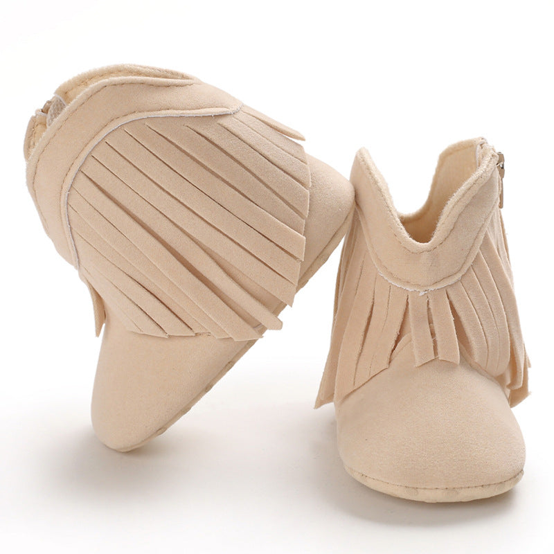 Baby Girl Tassel Soft Sole Prewalker Boots