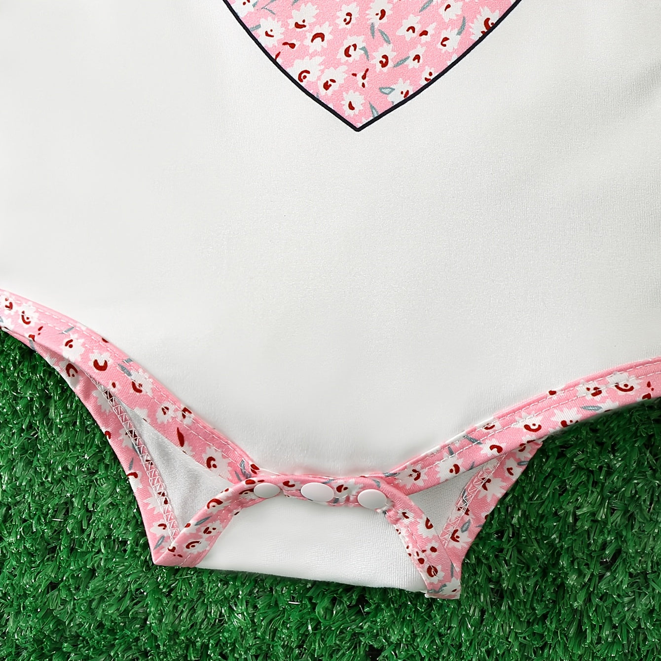 3PCS Charming Heart Print Short Sleeve Baby Set