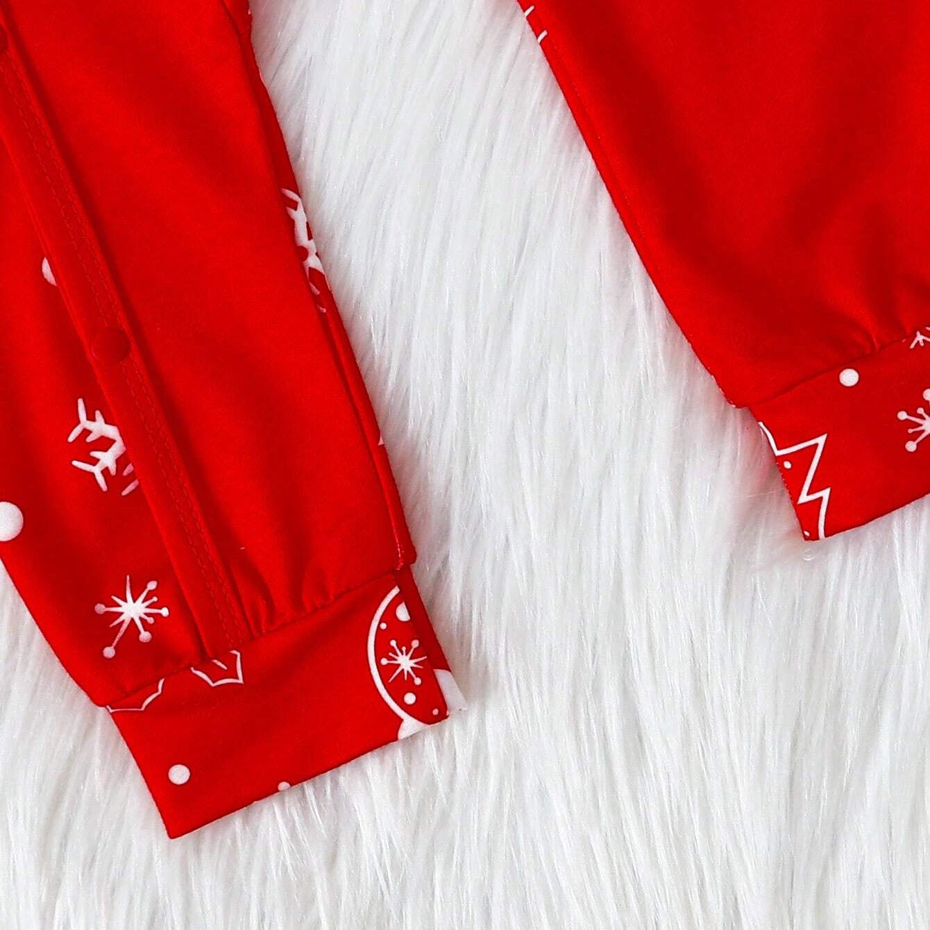 2PCS Christmas Elk Print Long Sleeve Baby Jumpsuit