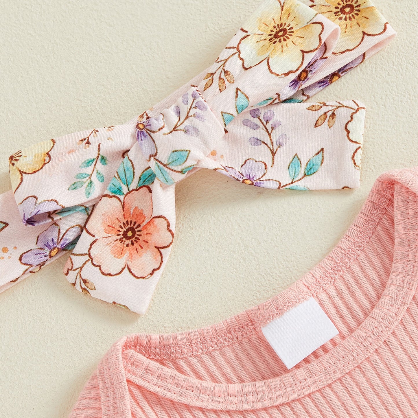 3PCS Daddy's Girl & Mommy's Word Letter Floral Print Baby Set