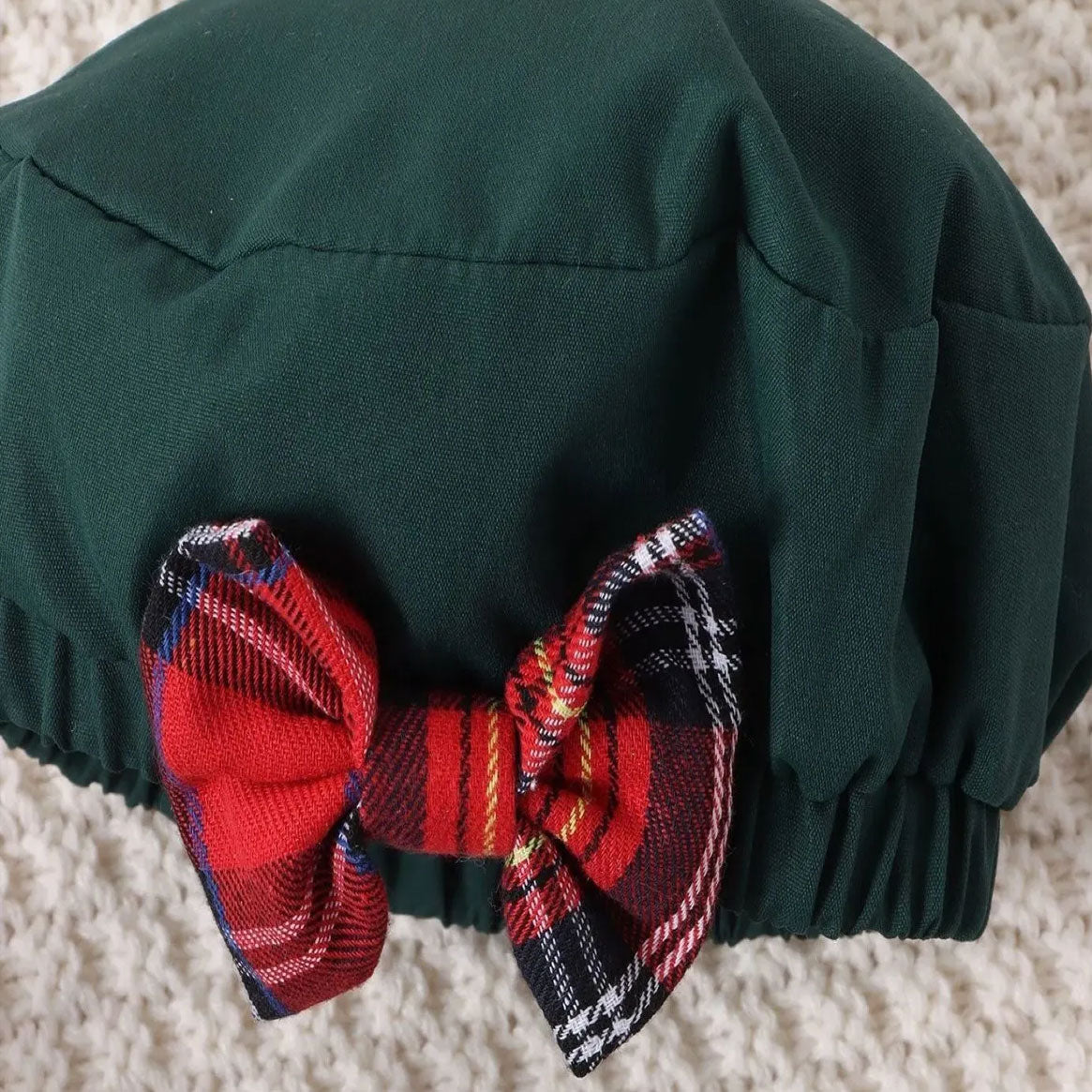 3PCS Christmas Classic Tartan Plaid Print Long Sleeve Baby Set