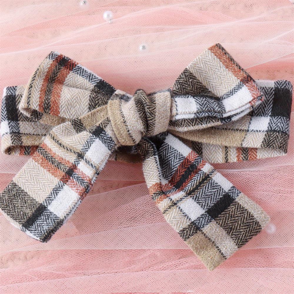 2PCS Lovely Plaid Print Long Sleeve Baby Romper