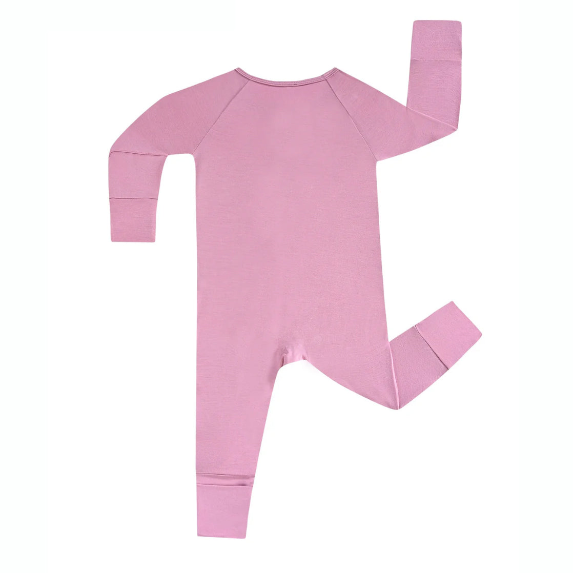 Lovely Solid Color Zipper Bamboo Viscose Baby Jumpsuit