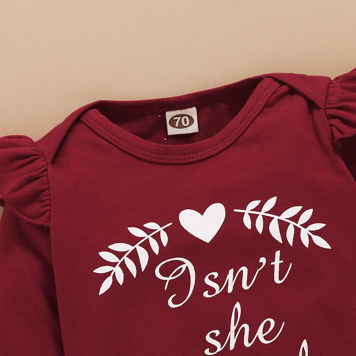3PCS Isn't She Lovely Letter Floral Printed Baby Girl Set