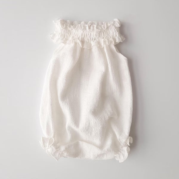 2PCS Simple Solid Color Sleeveless Baby Romper