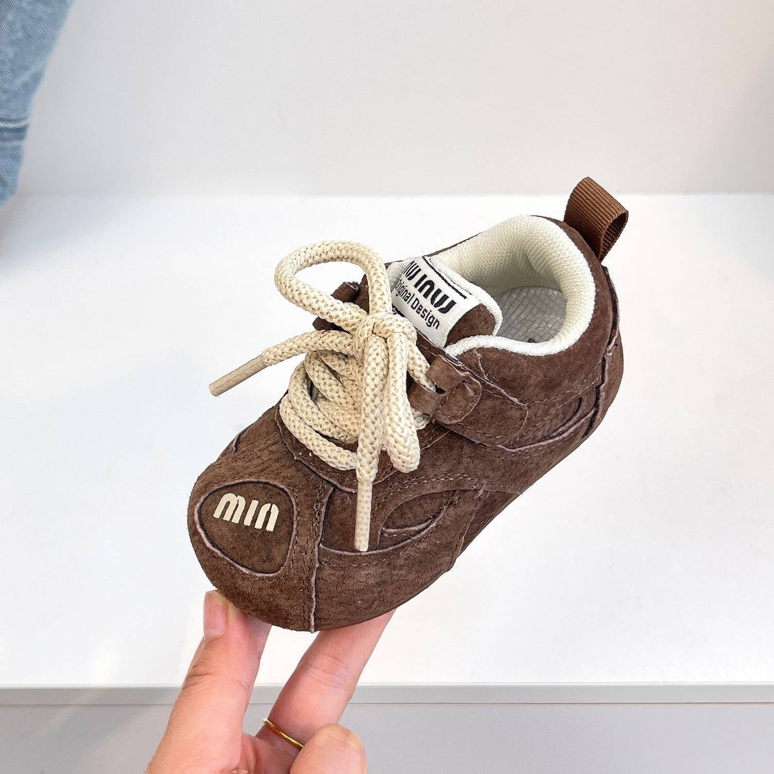 Non Slip Wear Resistant Casual Lace Up Baby Shoes