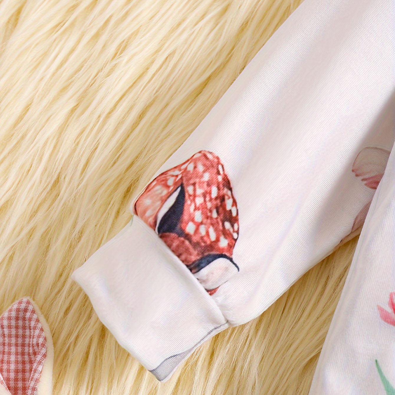 Charming Cartoon Animal Printed Long Sleeve Baby Jumpsuit