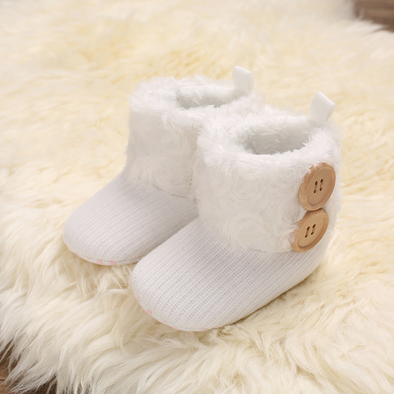 Baby Fleece-Lined Warm Soft Sole Prewalker Snow Boots
