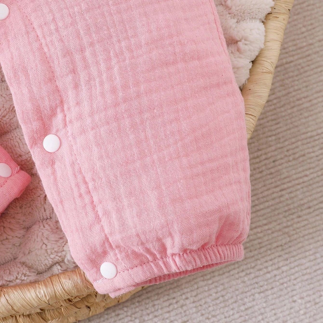 2PCS Lively Solid Color Baby Jumpsuit
