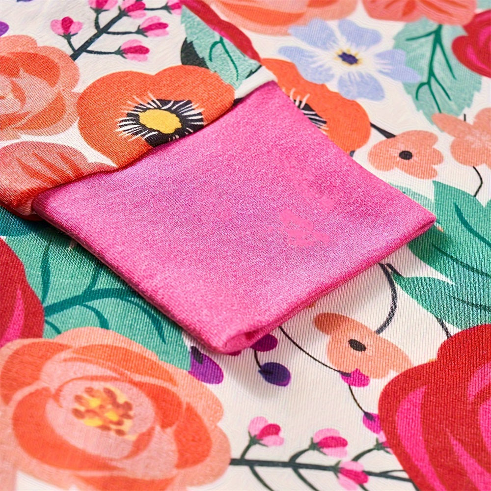 Allover Grace Floral Printed Zipper Baby Jumpsuit