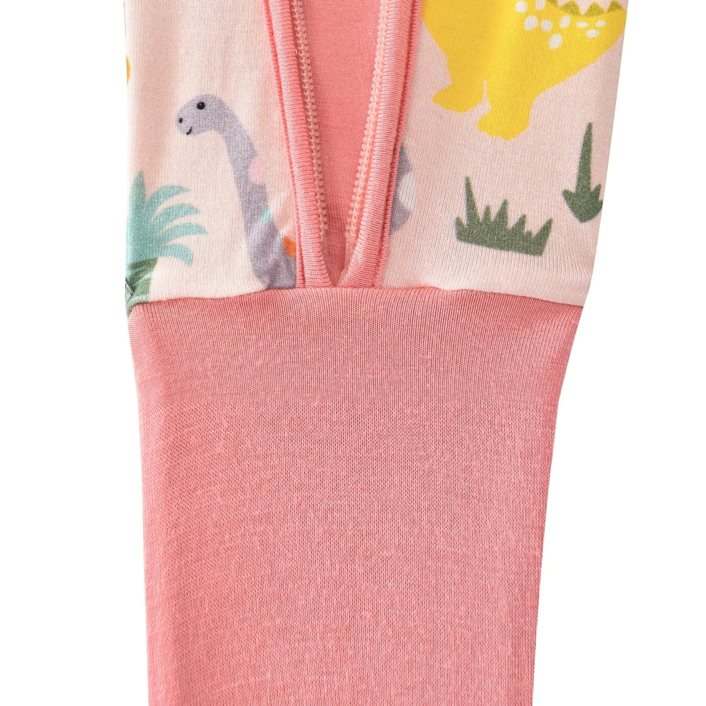 Cute Dinosaur Printed Zipper Bamboo Viscose Baby Jumpsuit