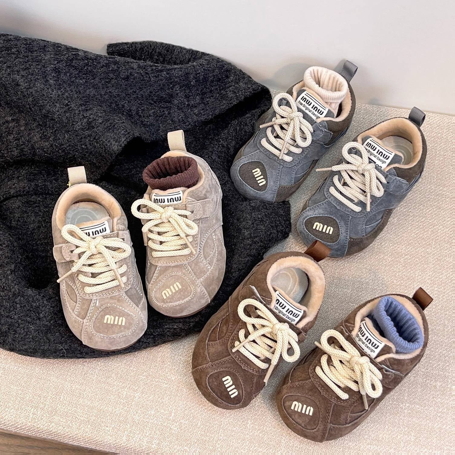 Non Slip Wear Resistant Casual Lace Up Baby Shoes