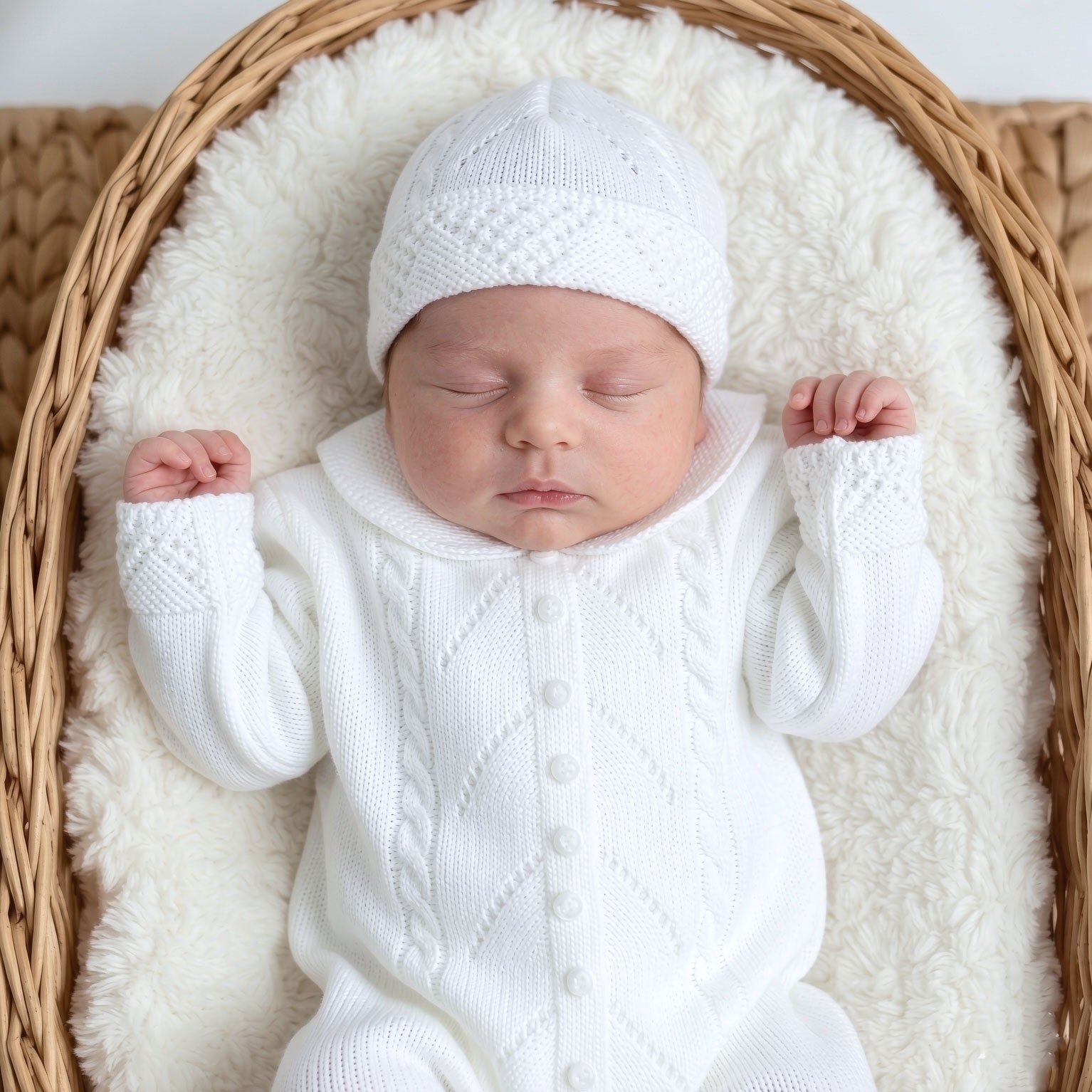 2PCS Snug Solid Color Long Sleeve Baby Knit Jumpsuit