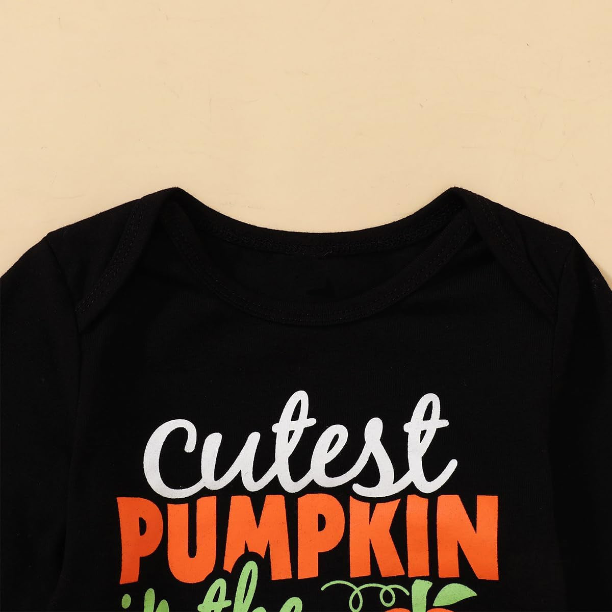 3PCS Cutest Pumpkin Letter Printed Long Sleeve Baby Set