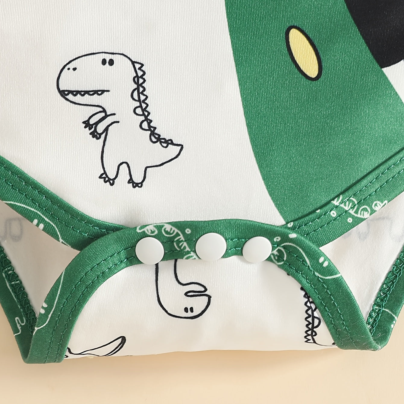 3PCS Lovely All-over Dinosaur Print Short Sleeve Baby Set