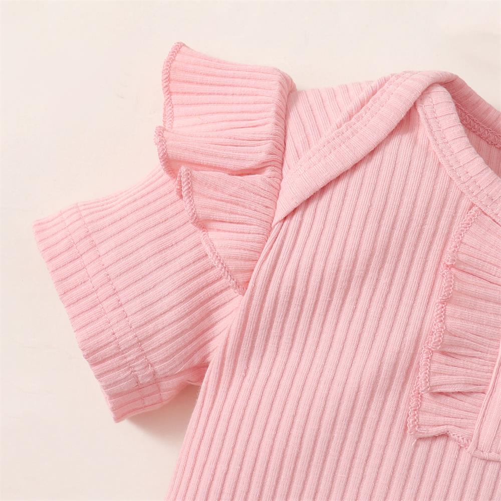 3PCS Fashion Floral Print Short Sleeve Baby Set