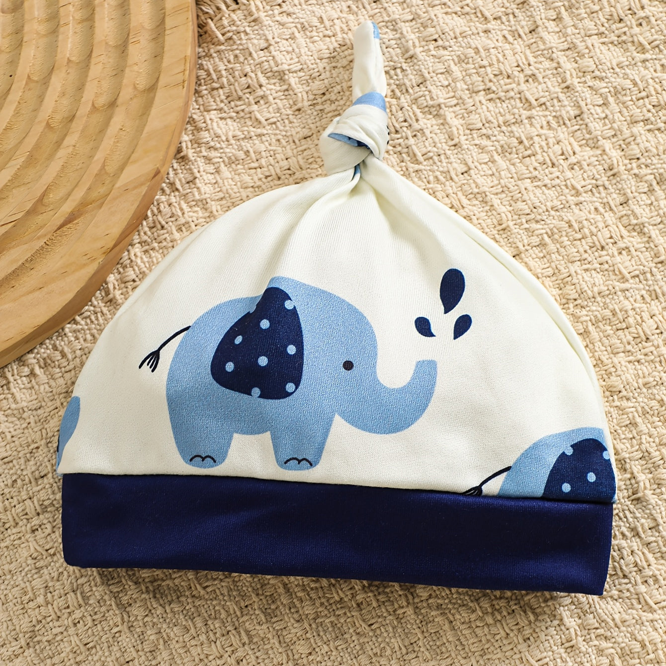 3PCS Comfy Elephant Print Short Sleeve Baby Set