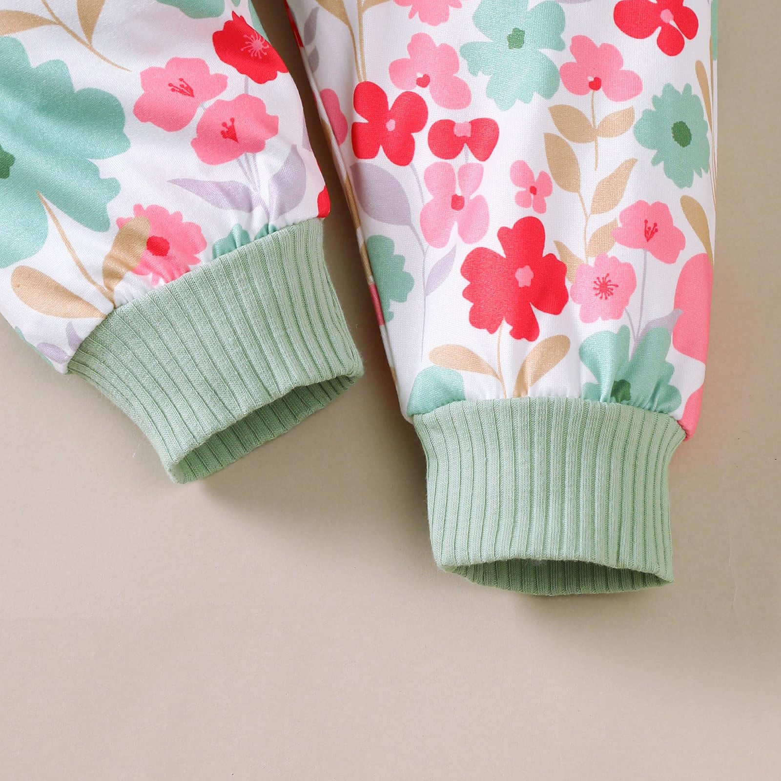 3PCS Sweet Daddy's Girl Mommy's World Letter Floral Print Baby Set