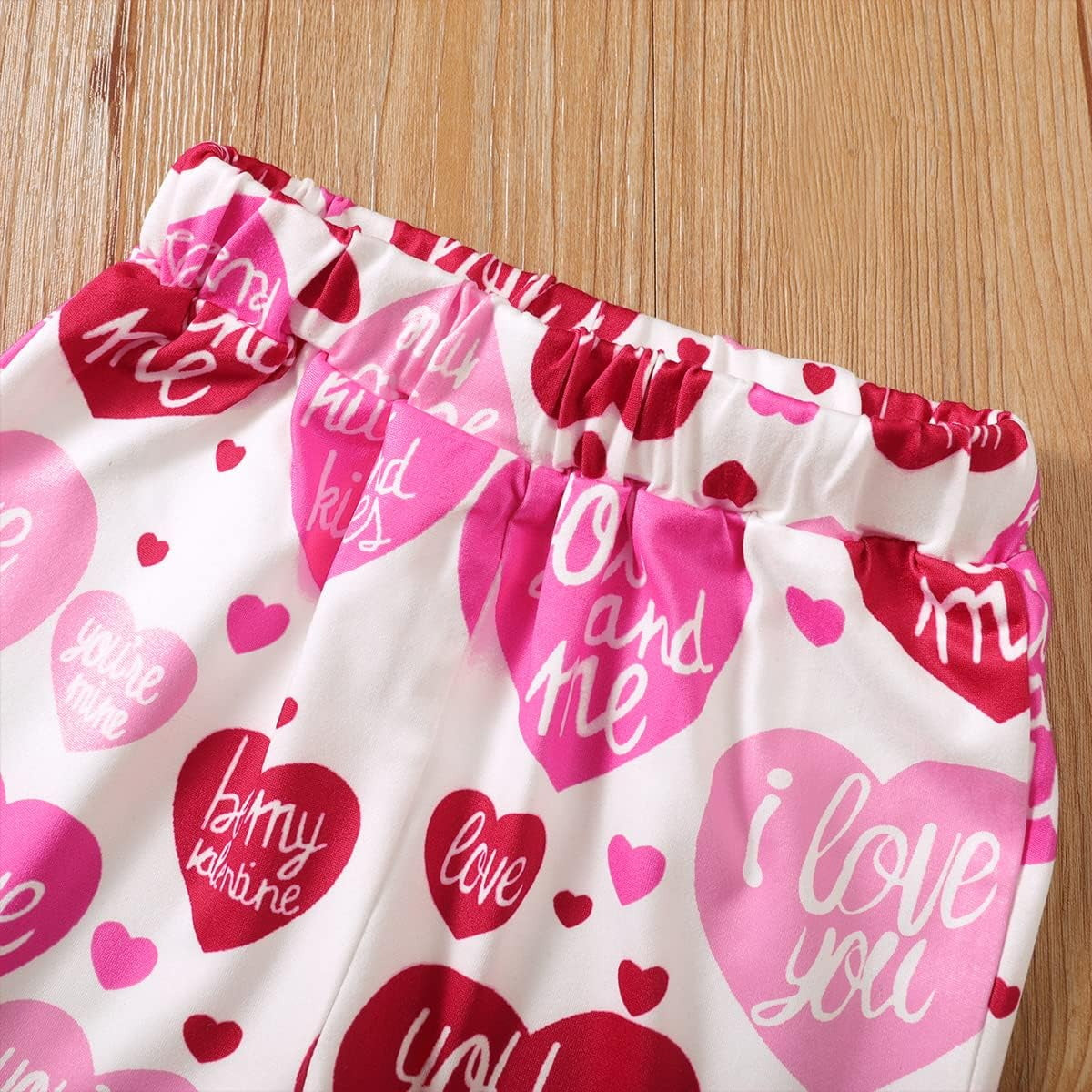 3PCS Classy My 1st Valentine's Day Letter Heart Print Baby Set