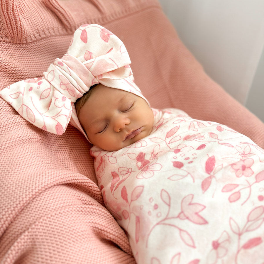 2PCS Cute Floral Printed NewBorn Baby Sleeping Bag