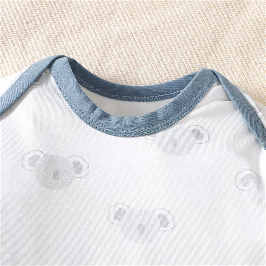 2PCS Cute Koala Printed Long Sleeve Baby Set
