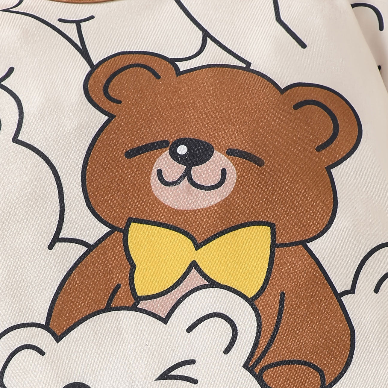 2PCS Comfy Bear Printed Long Sleeve Baby Boy Set