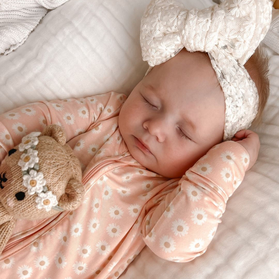 Stylish Daisy Printed Long Sleeve Baby Jumpsuit