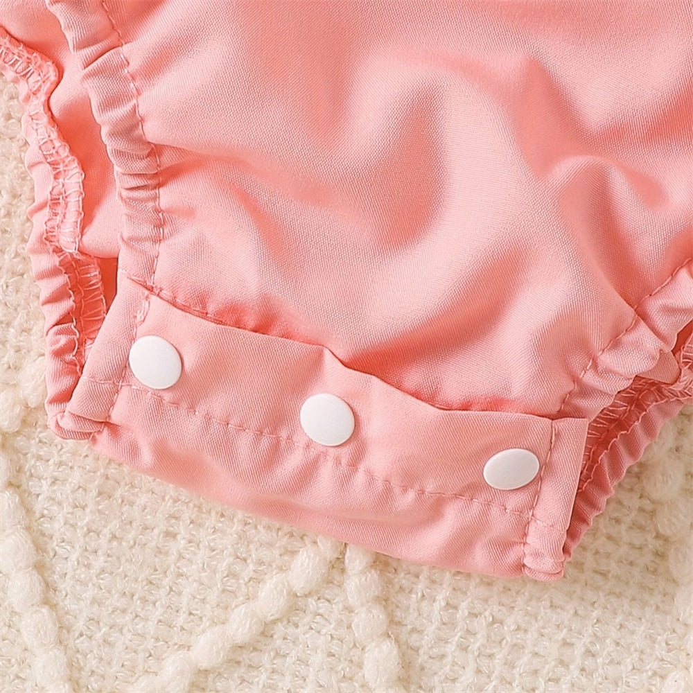 2PCS Sweet Strawberry Printed  Sleeveless Baby Romper