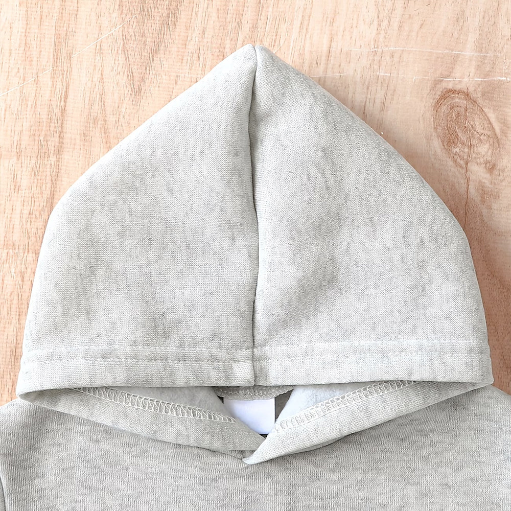 2PCS Casual Mama's Mini Letter Printed Long Sleeve Hooded Baby Boy Set