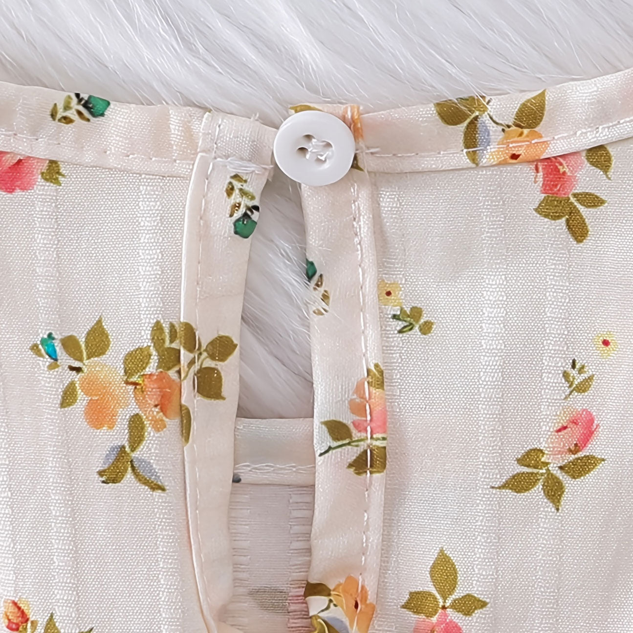 2PCS Sweet Ditsy Floral Printed Ruffle Long Sleeve Baby Jumpsuit