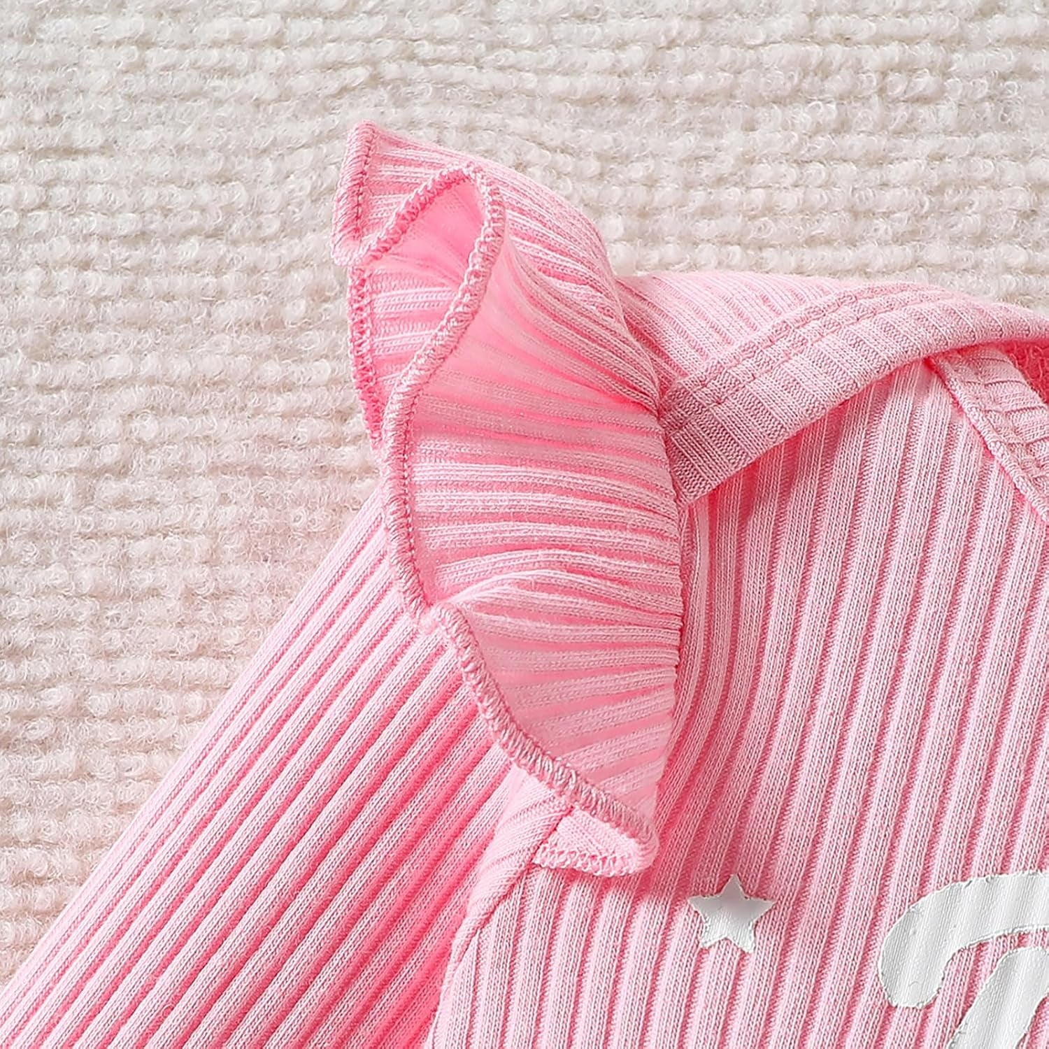 3PCS Dad+Mom Me Letter Floral Print Long Sleeve Baby Set