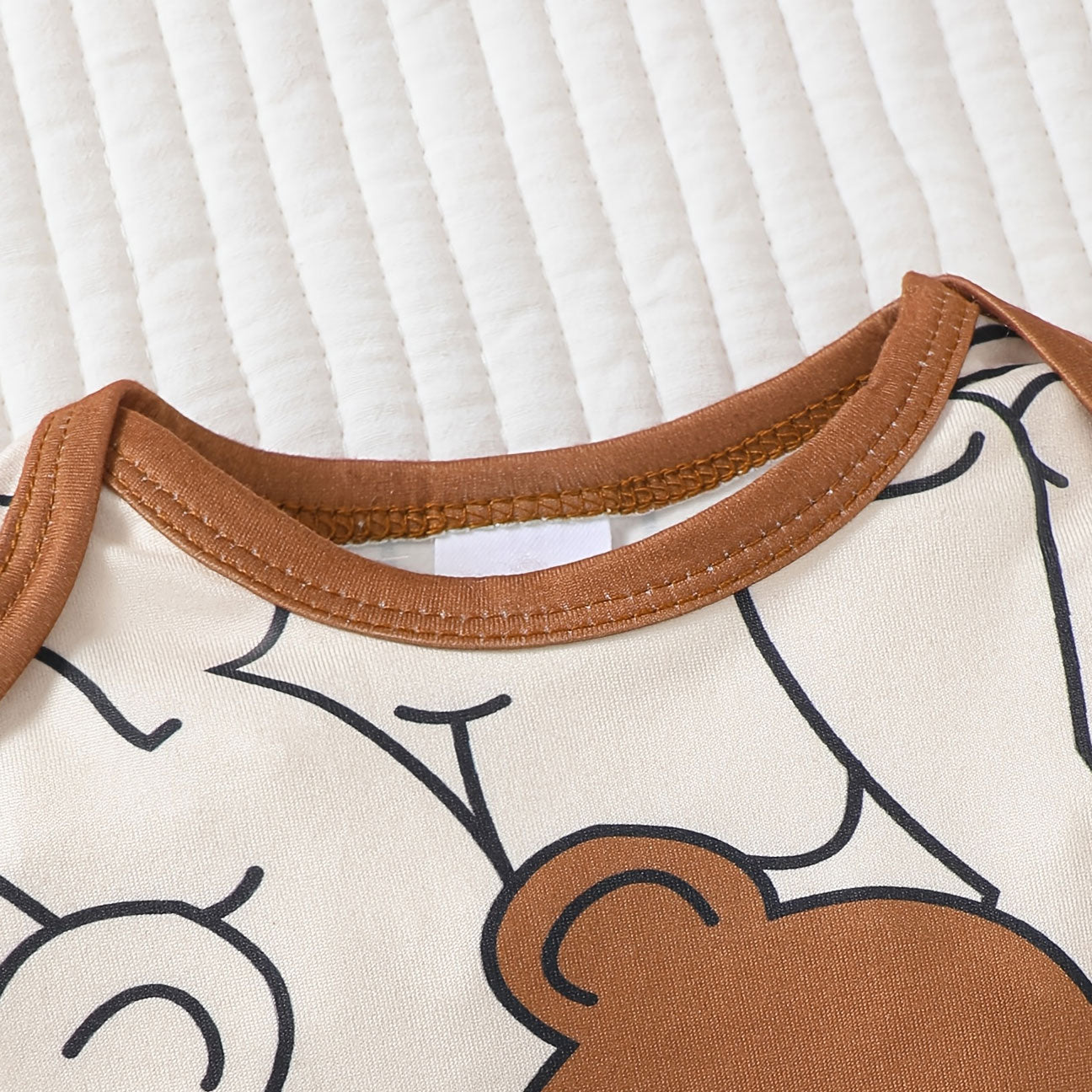 2PCS Comfy Bear Printed Long Sleeve Baby Boy Set