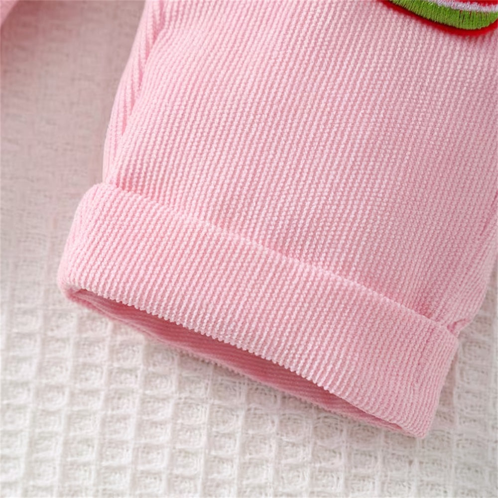 3PCS Cute Watermelon Decoration Short Sleeve Baby Overalls Set