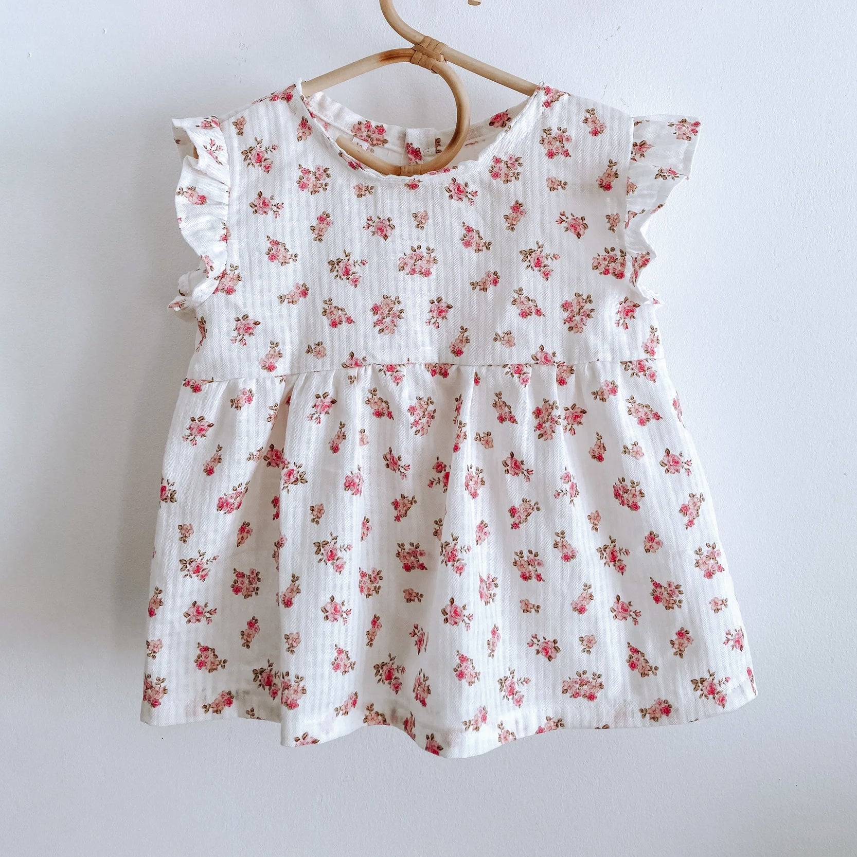 3PCS Charming Floral Printed Sleeveless Baby Set