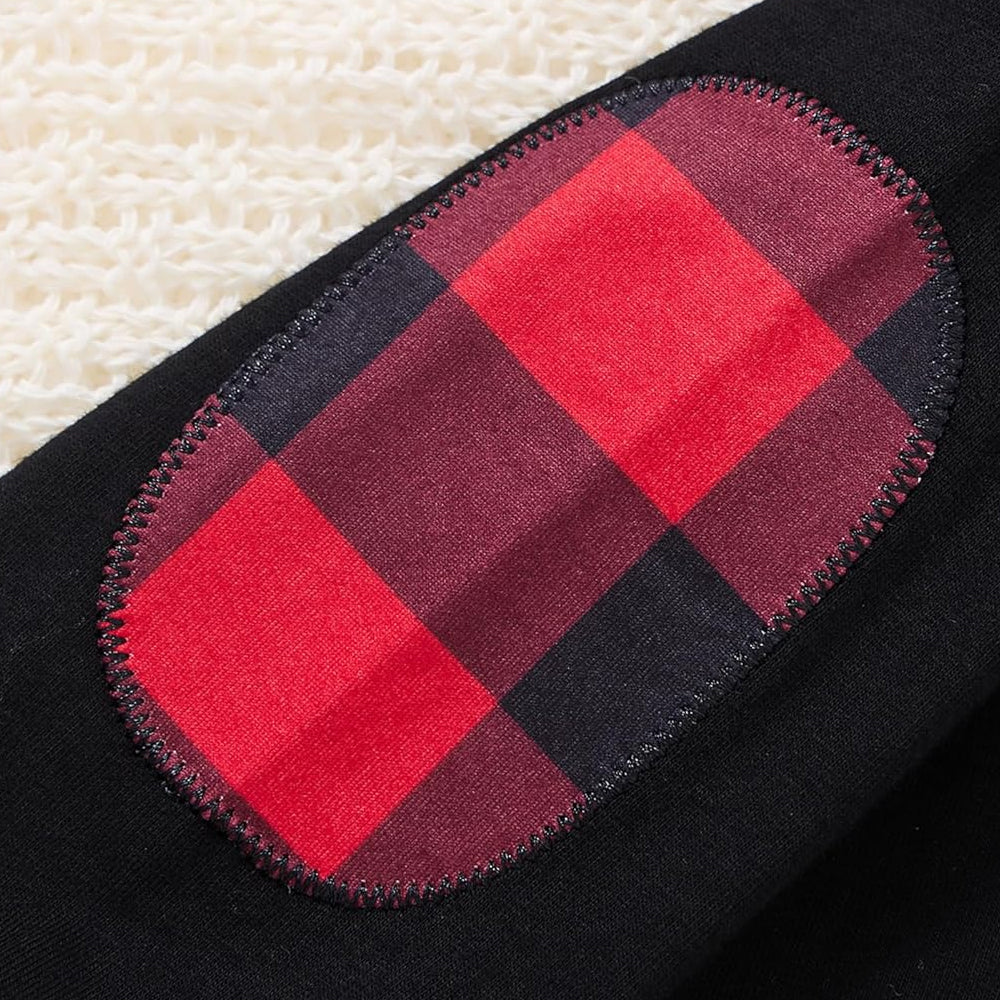 2PCS Casual Stylish Plaid Print Long Sleeve Baby Hooded Set