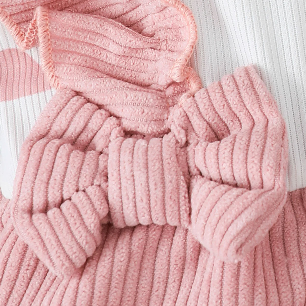 2PCS Cute Swan Printed Long Sleeve Baby Jumpsuit