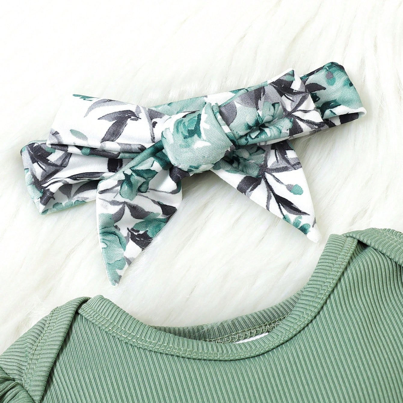 3PCS Pretty Floral Print Long Sleeve Baby Set