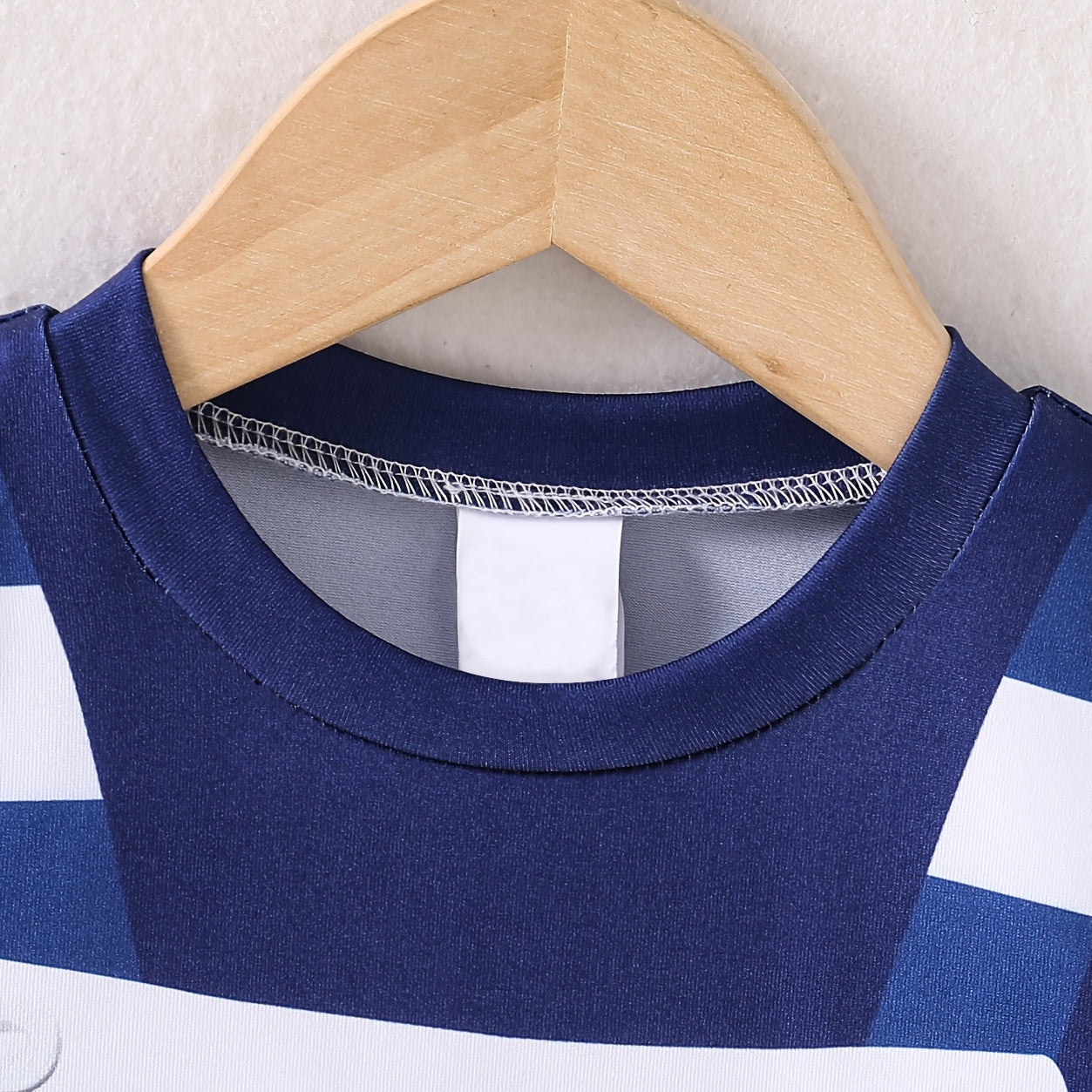 Lovely Bear Stripe Print Short Sleeve Baby Jumpsuit