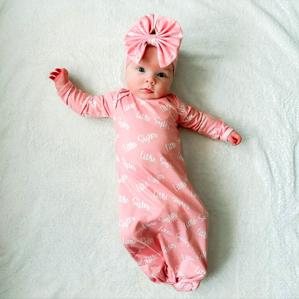 2PCS Little Sister Letter Printed NewBorn Baby Sleeping Bag