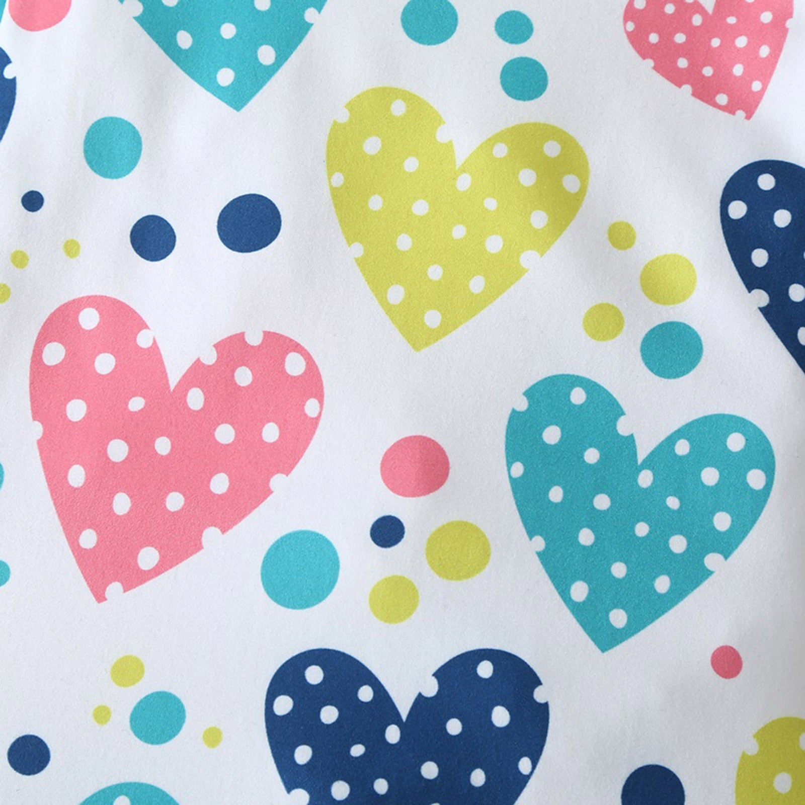 Vibrant Heart Printed Long Sleeve Baby Girl Jumpsuit