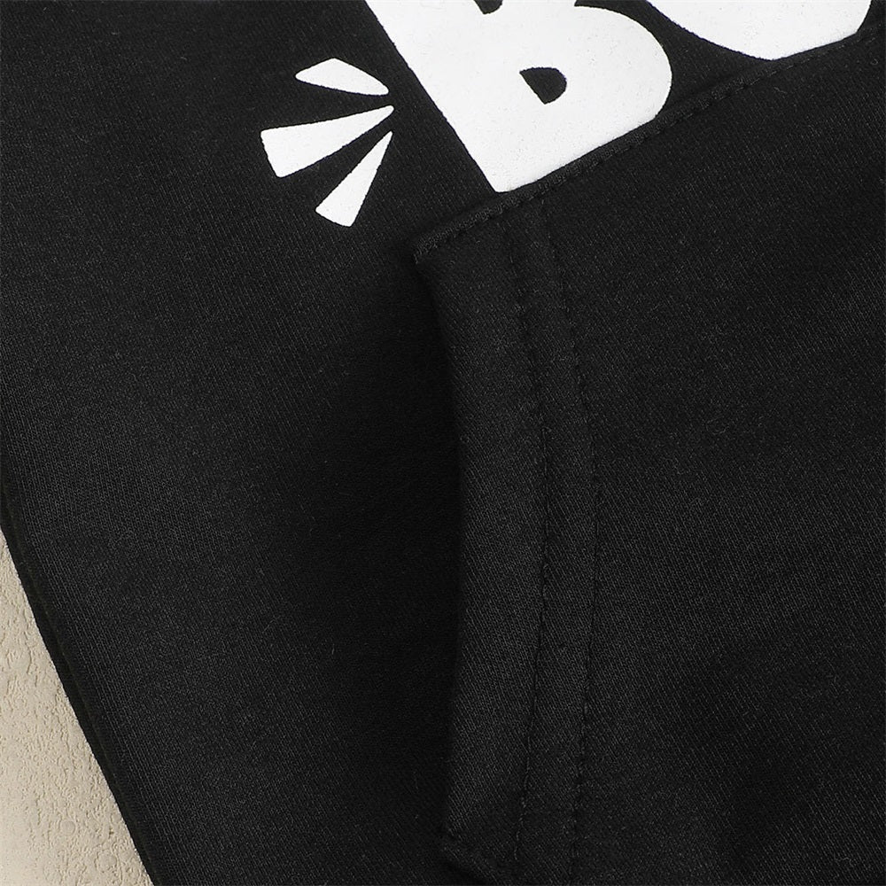 2PCS Mama's Boy Letter Print Camouflage Baby Hooded Set