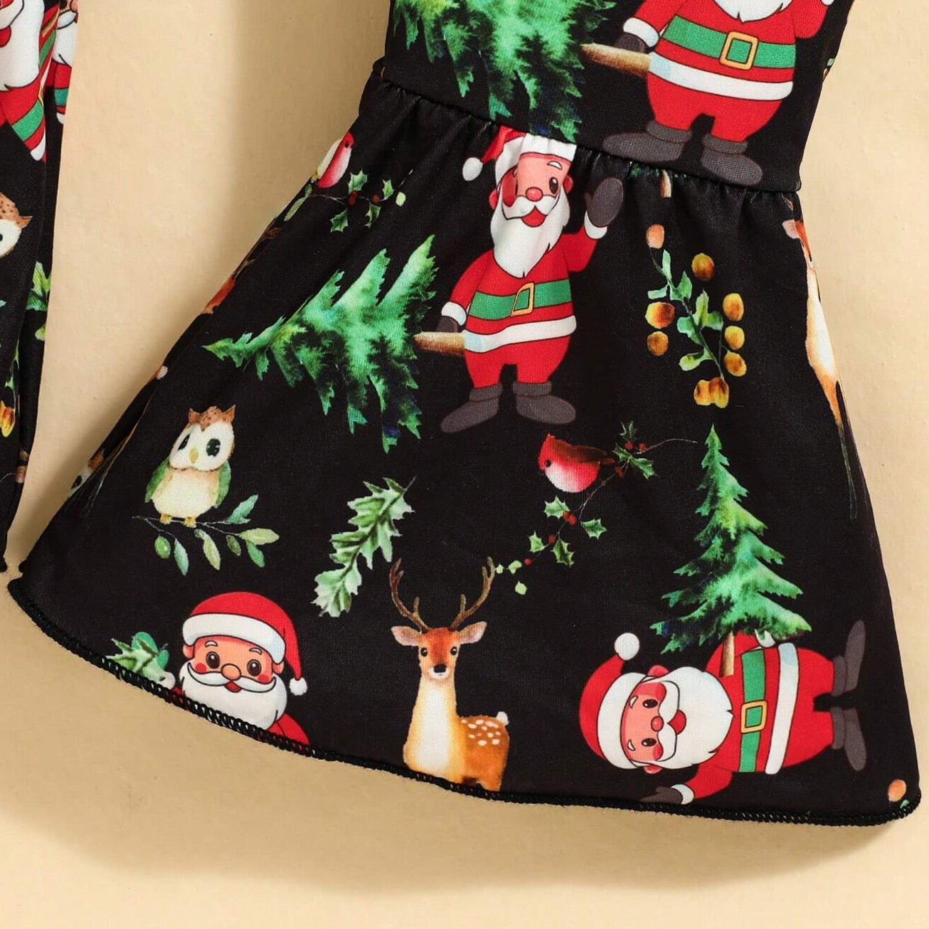 3PCS The Baby Who Stole Christmas Letter Printed Baby Flare Pants Set