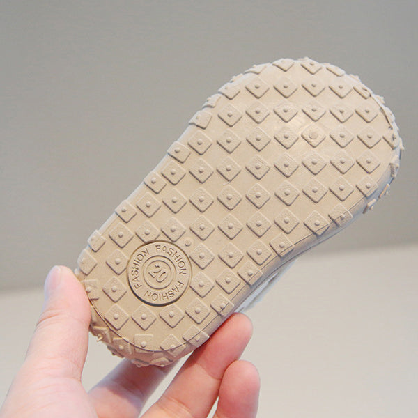 Casual Polka Dot 3D Floral Decor Baby Shoes
